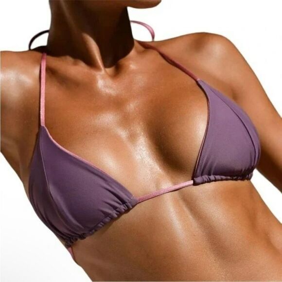 VDM The Label Marley Reversible Top Dusty Violet/Metallic Rose. Size Small. NWT - Picture 1 of 8